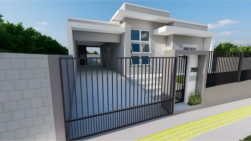 Casa em construção no Figueira, 2 dormitórios e 2 banheiros