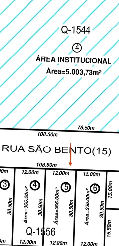 Amplo terreno a venda no Loteamento Alto da América lote 6 da quadra 1556 Terreno com 366 m² 12x30,5 — foto 2 de 2