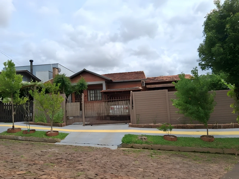 Casa rústica com energia solar e piscina no Cruzeiro