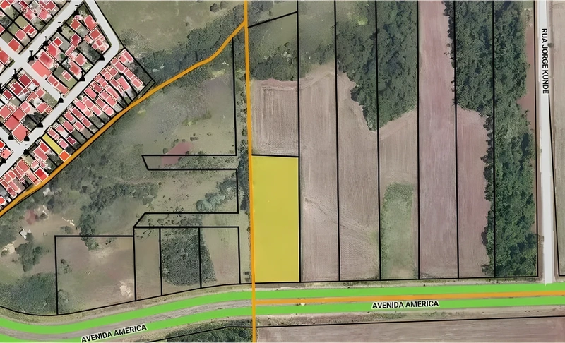 Terreno comercial Central, frente para Avenida América