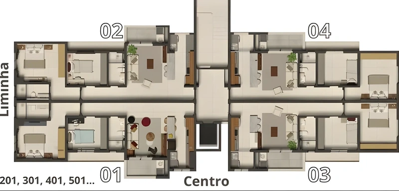 Apartamento de 71 m² com 2 dormitórios, sendo 1 suíte, no bairro Centro – Santa Rosa/RS — foto 8 de 12