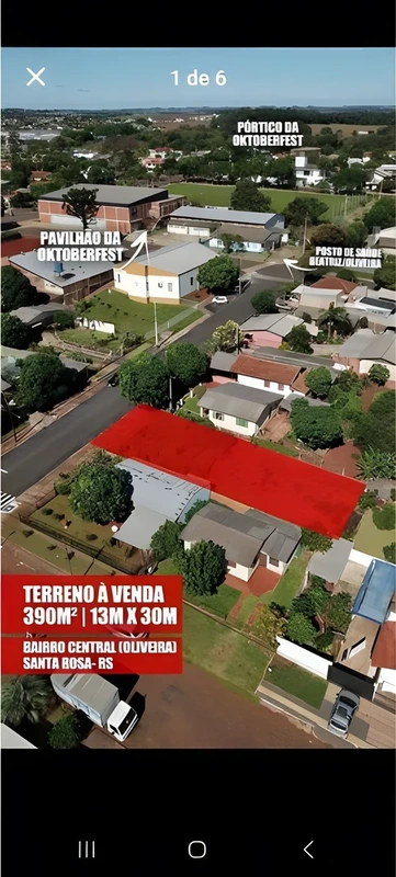 Terreno a venda em Excelente localização no Bairro Central ( Oliveira )