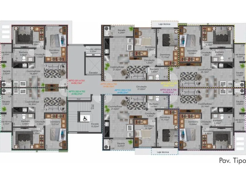 Apartamento 2 quartos em construção no Centro — foto 7